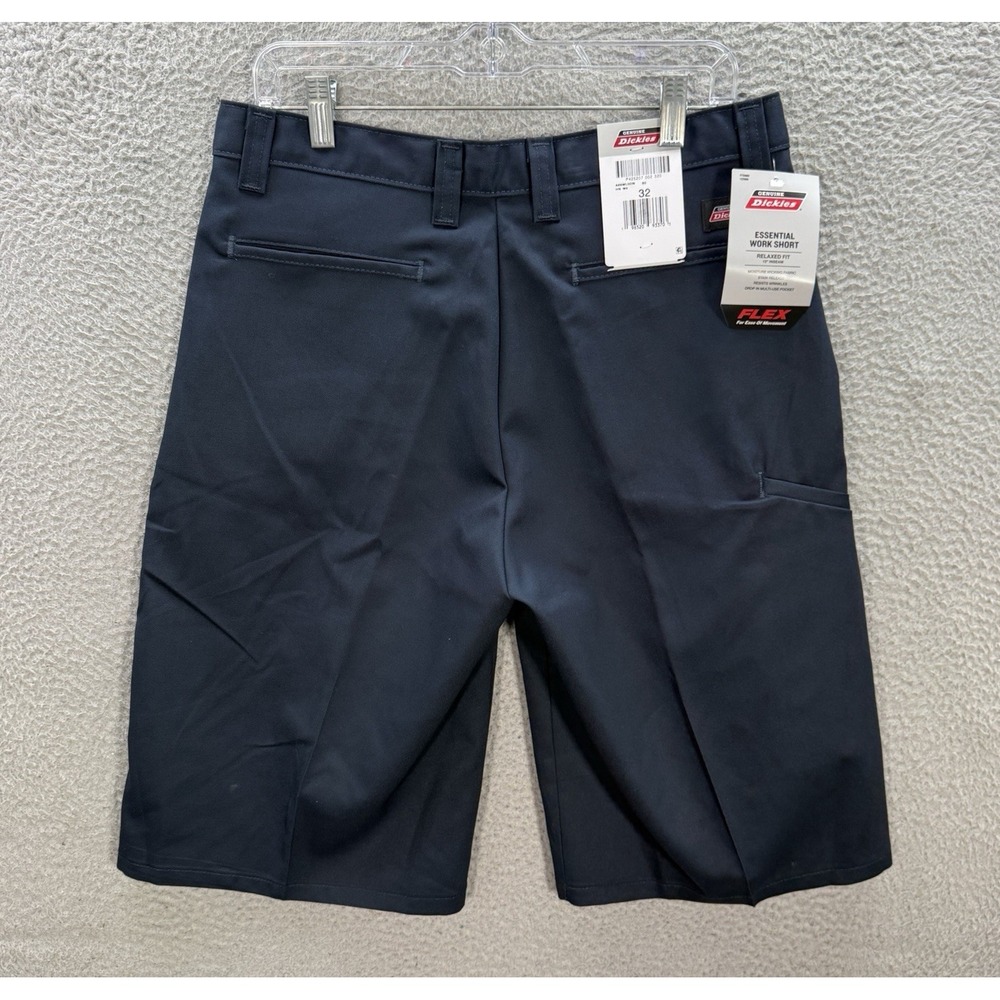 Dickies Shorts Mens 32 Blue Essential Work Short Relaxed Fit Flex Workwear NEW